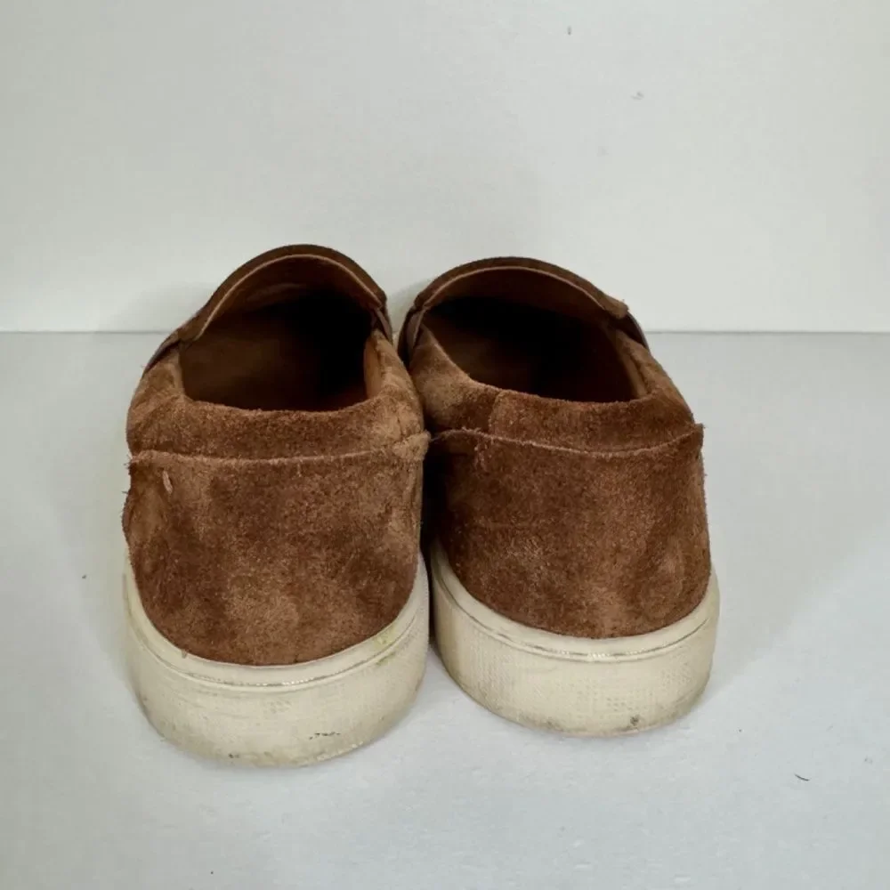 FRYE Ivy Suede Leather Slip On Flat Sneaker - Brown | Size 8